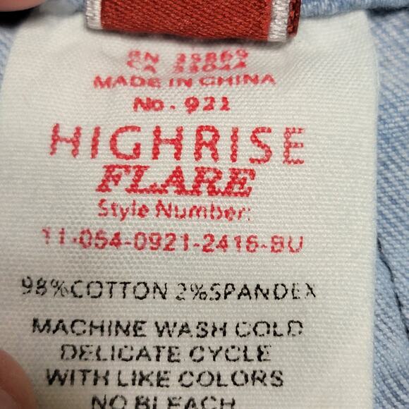 Stetson High Rise Flare Denim Jeans - Size 0 X-Long - Picture 7 of 7